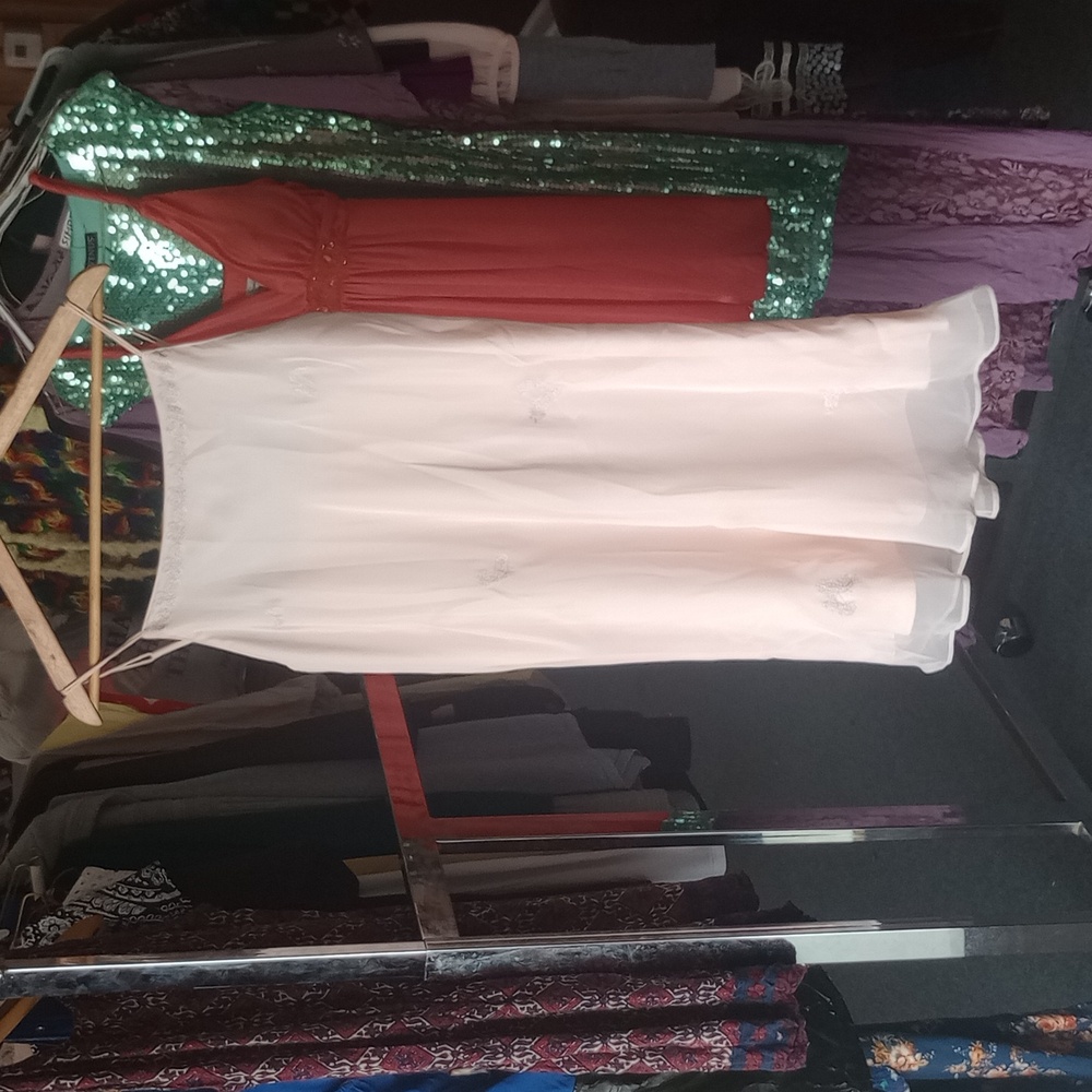 Pink Polyester Dress